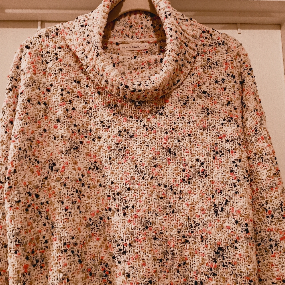 Madison and Moon Cowl Neck‎ Cozy Collection Womens Oversized Knit Sweater Medium